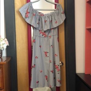 Calvin Klein off-the-shoulder dress